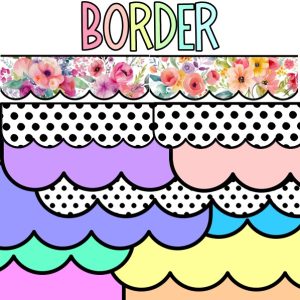 border med prikker, farger og natur