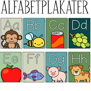 Alfabetplakater grønn