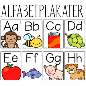 alfabetplakater enkle