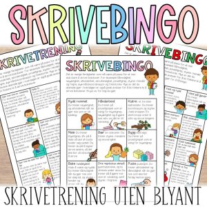 bingoark som gir elevene mulighet til å trene på ferdigheter som er nødvendig for å forme bokstaver